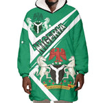 Nigeria Coat Of Arms Sporty Style Wearable Blanket Hoodie