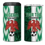 Custom Nigeria Football 4 in 1 Can Cooler Tumbler Go Champions