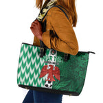 Custom Nigeria Football Leather Tote Bag Go Champions