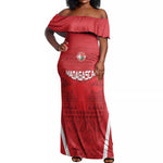 Custom Madagascar Football Off Shoulder Maxi Dress Go Champions