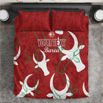 Custom Madagascar Football Bedding Set Allez Barea