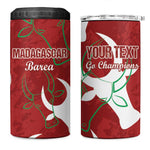 Custom Madagascar Football 4 in 1 Can Cooler Tumbler Allez Barea