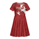 Custom Madagascar Football Kid Short Sleeve Dress Allez Barea