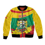 Personalized Happy Benin National Day Bomber Jacket Fraternite Justice Travail