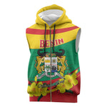 Personalized Happy Benin National Day Sleeveless Zip Hoodie Fraternite Justice Travail - African Pride