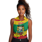 Personalized Happy Benin National Day Women Sleeveless Polo Shirt Fraternite Justice Travail