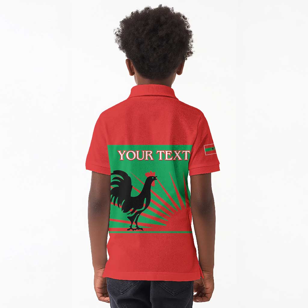 Personalized Angola Kid Polo Shirt UNITA  Party Flag Style
