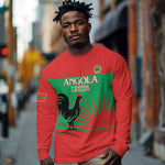 Personalized Angola Long Sleeve Shirt UNITA Party Flag Style