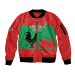 Personalized Angola Sleeve Zip Bomber Jacket UNITA Party Flag Style