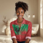 Personalized Angola Women Casual Shirt UNITA Party Flag Style