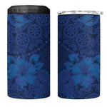 Afro Hibiscus Tropical 4 in 1 Can Cooler Tumbler ShweShwe African Pattern - African Pride