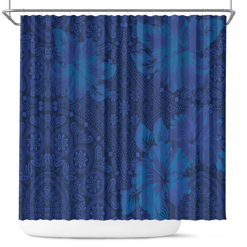 Afro Hibiscus Tropical Shower Curtain ShweShwe African Pattern - African Pride