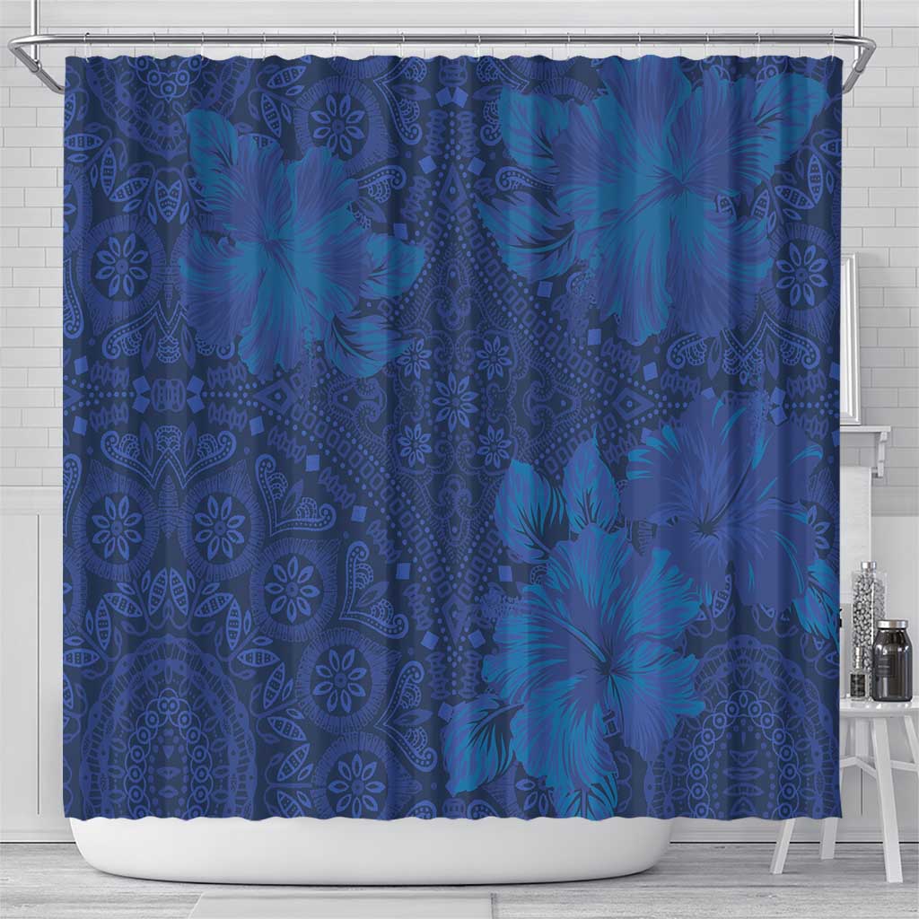 Afro Hibiscus Tropical Shower Curtain ShweShwe African Pattern - African Pride