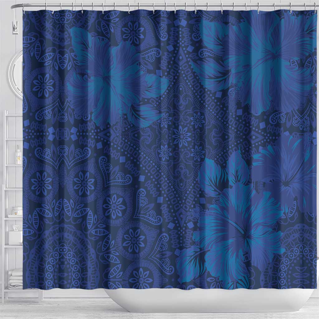 Afro Hibiscus Tropical Shower Curtain ShweShwe African Pattern - African Pride