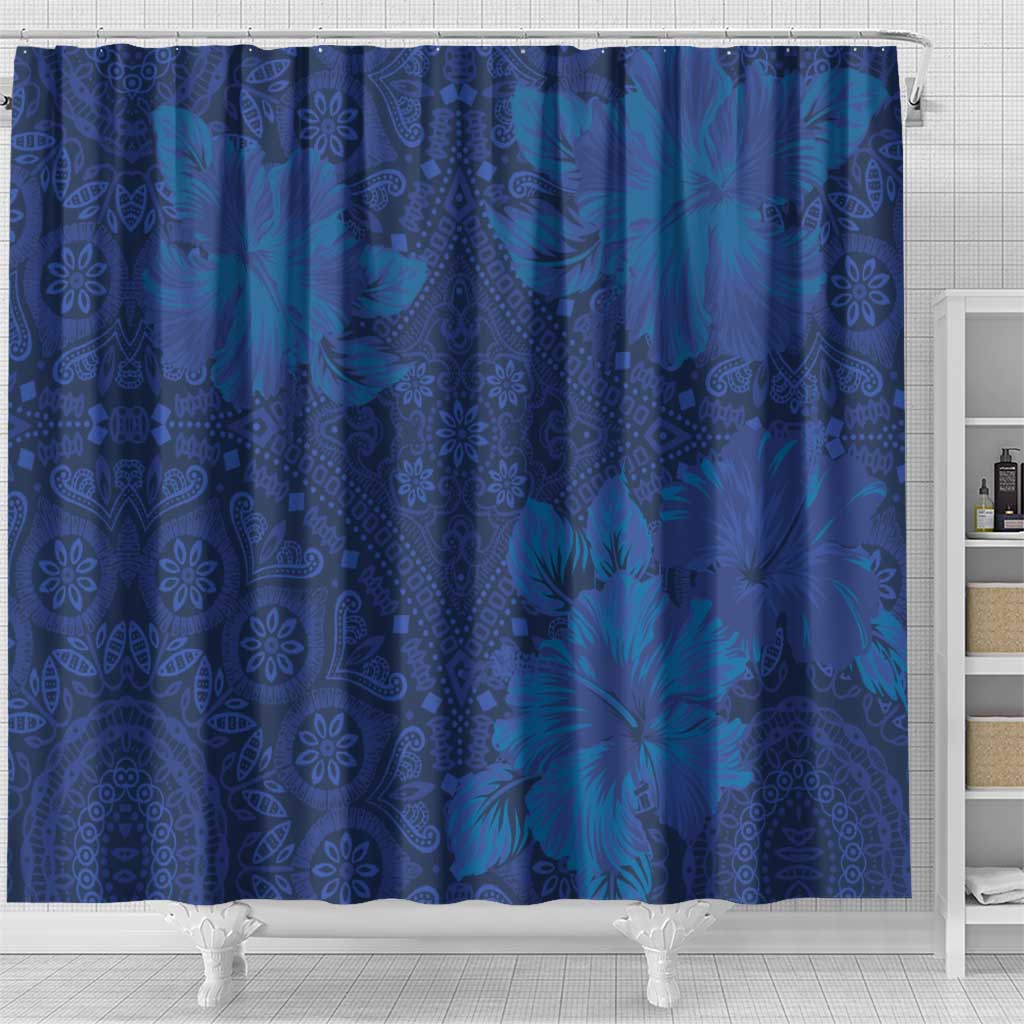 Afro Hibiscus Tropical Shower Curtain ShweShwe African Pattern - African Pride