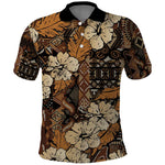 Afro Hibiscus Tropical Polo Shirt African Pattern - African Pride