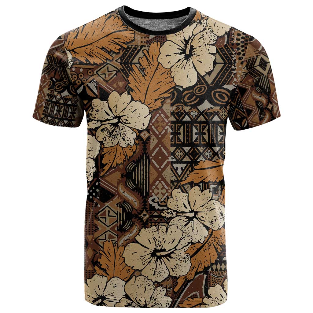 Afro Hibiscus Tropical T shirt African Pattern - African Pride
