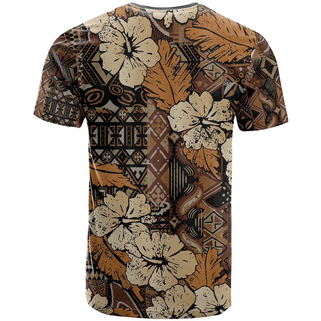 Afro Hibiscus Tropical T shirt African Pattern - African Pride