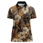 Afro Hibiscus Tropical Women Polo Shirt African Pattern - African Pride