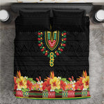 Personalized Afro Hibiscus Tropical Bedding Set Dashiki African Pattern - African Pride