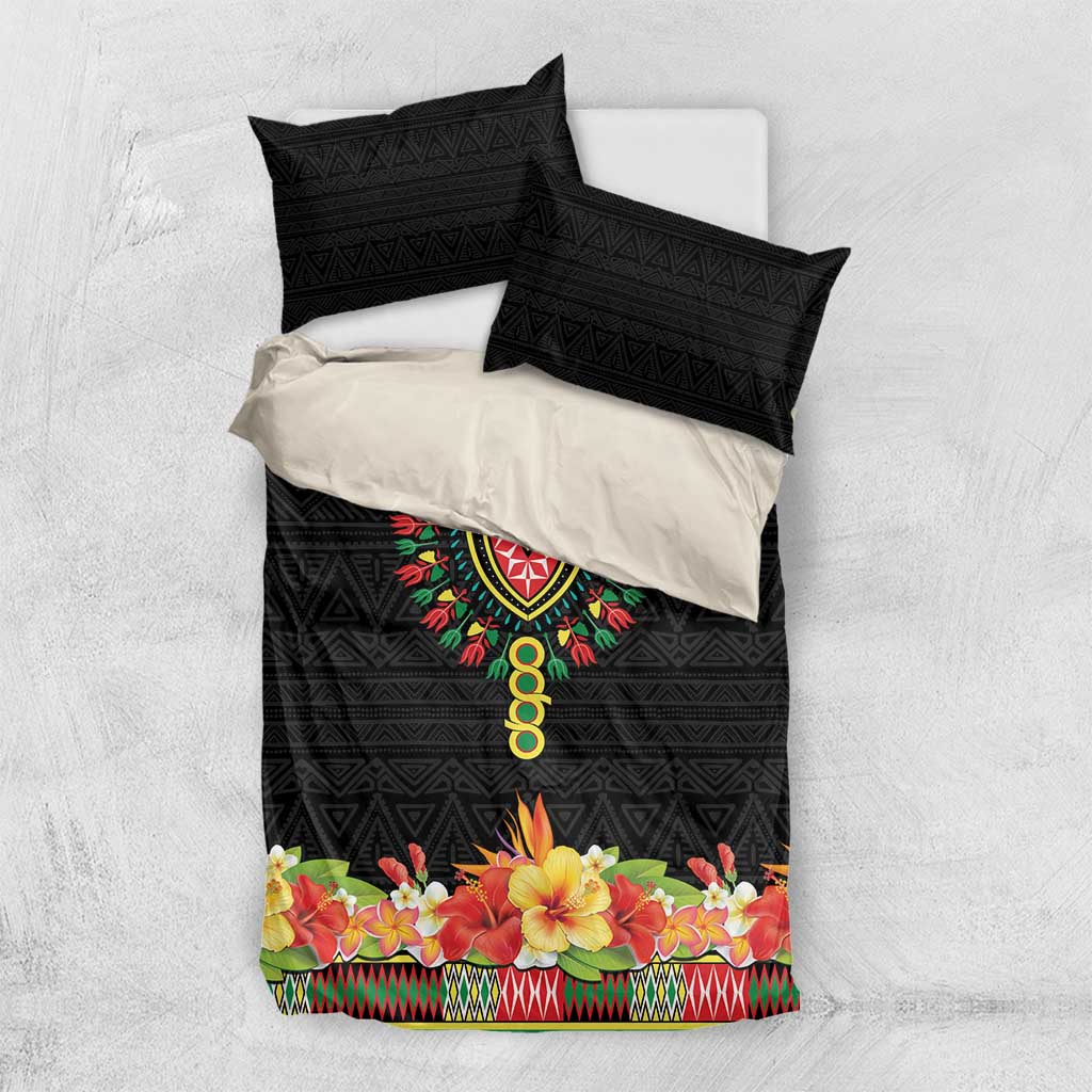 Personalized Afro Hibiscus Tropical Bedding Set Dashiki African Pattern - African Pride