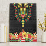 Personalized Afro Hibiscus Tropical Canvas Wall Art Dashiki African Pattern - African Pride