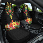 Personalized Afro Hibiscus Tropical Car Seat Cover Dashiki African Pattern - African Pride