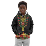 Personalized Afro Hibiscus Tropical Kid Hoodie Dashiki African Pattern - African Pride