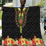 Personalized Afro Hibiscus Tropical Quilt Dashiki African Pattern - African Pride