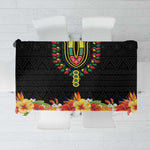 Personalized Afro Hibiscus Tropical Tablecloth Dashiki African Pattern - African Pride