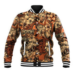 Afro Hibiscus Tropical Baseball Jacket African Pattern - African Pride