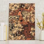 Afro Hibiscus Tropical Canvas Wall Art African Pattern - African Pride