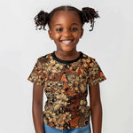 Afro Hibiscus Tropical Kid T shirt African Pattern - African Pride