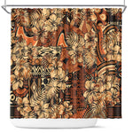 Afro Hibiscus Tropical Shower Curtain African Pattern - African Pride