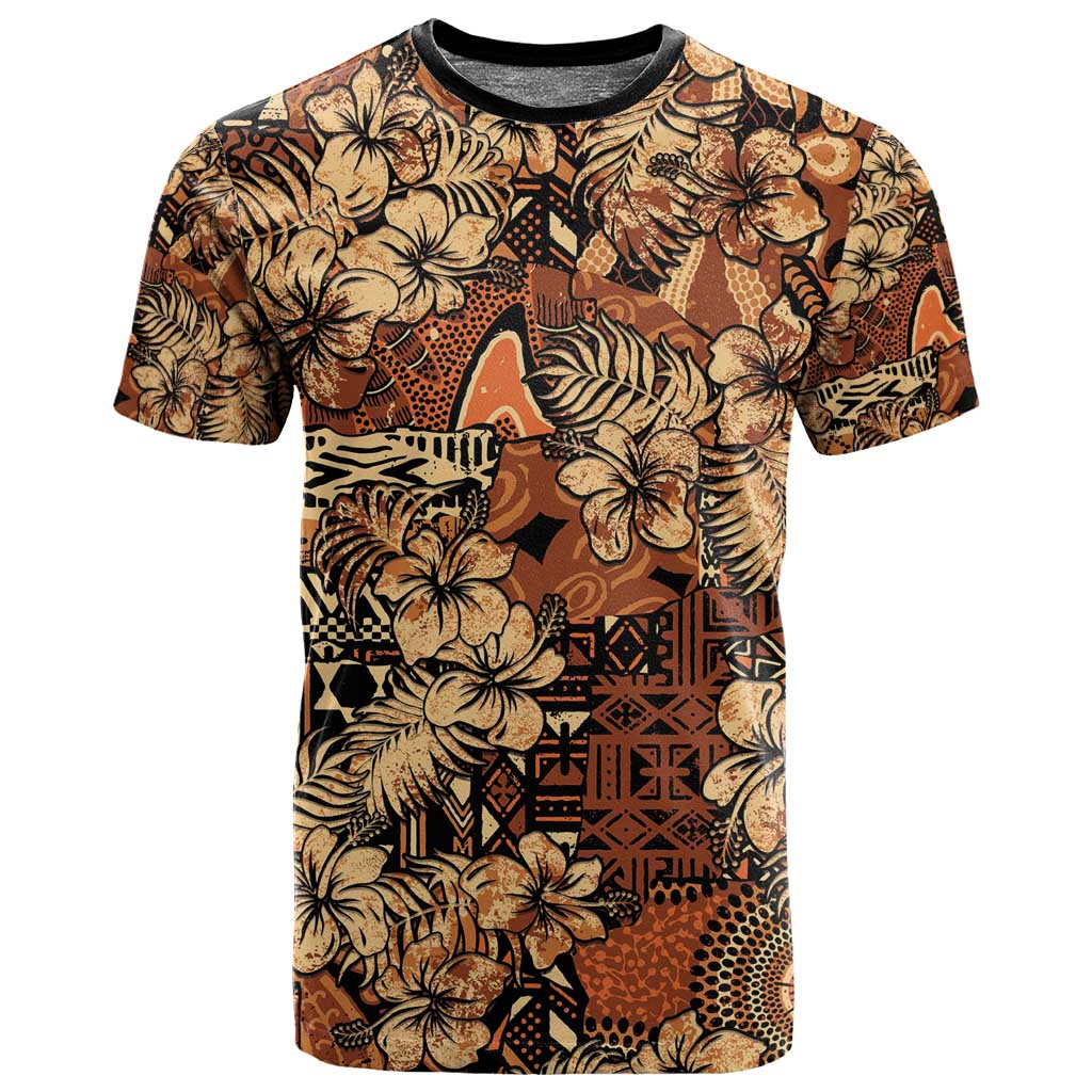 Afro Hibiscus Tropical T shirt African Pattern - African Pride
