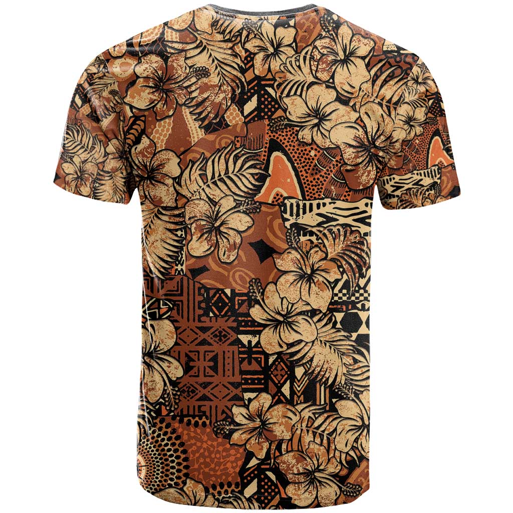 Afro Hibiscus Tropical T shirt African Pattern - African Pride