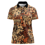 Afro Hibiscus Tropical Women Polo Shirt African Pattern - African Pride