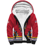 Personalized Liberia Red Dashiki Sherpa Hoodie - African Pride