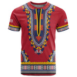 Personalized Liberia Red Dashiki T shirt - African Pride