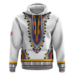 Personalized Liberia White Dashiki Hoodie - African Pride