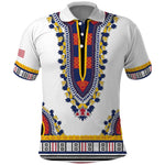 Personalized Liberia White Dashiki Polo Shirt - African Pride