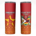 Custom Zimbabwe Cricket Skinny Tumbler Go Champions
