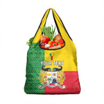 Personalised Afro Benin Grocery Bag Flag Style - African Pattern