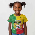 Personalised Afro Benin Kid T shirt Flag Style - African Pattern