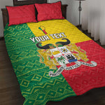Personalised Afro Benin Quilt Bed Set Flag Style - African Pattern