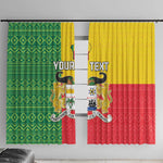 Personalised Afro Benin Window Curtain Flag Style - African Pattern