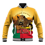 Personalised Afro Benin Leopard Baseball Jacket Stay True - Stay Wild