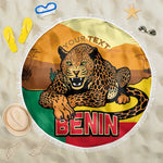 Personalised Afro Benin Leopard Beach Blanket Stay True - Stay Wild