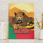 Personalised Afro Benin Leopard Canvas Wall Art Stay True - Stay Wild