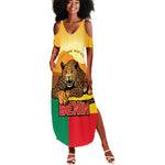 Personalised Afro Benin Leopard Summer Maxi Dress Stay True - Stay Wild